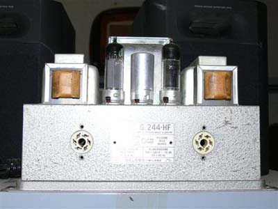 Finale stereo G 244 HF (1959)
Potenza di uscita: 4+4 Watt.
Valvole: ECC83, 2xEL84
