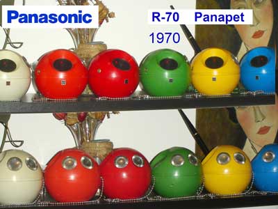 Panasonic R 70 Panapet (1970)
Anche qui forme e colori molto attraenti
