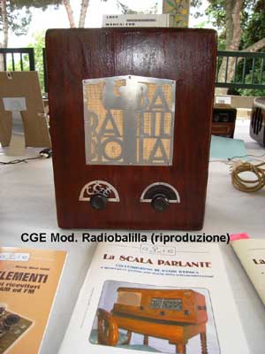 Radiobalilla
Riproduzione con materiali d'epoca
